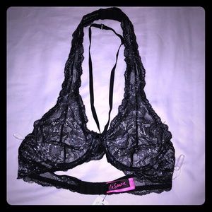 NWT! Sexy black/silver bralette!